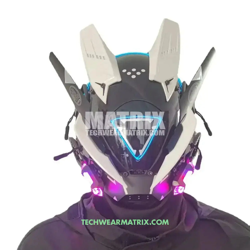 Bicolor Cyberpunk Helmet