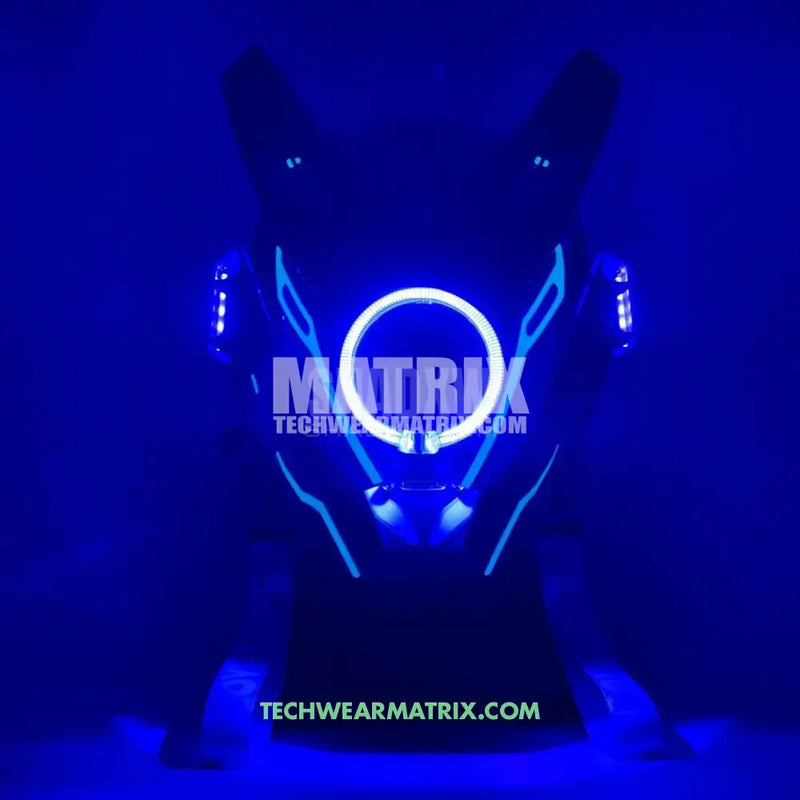 Cyberpunk Helmet Blue LED
