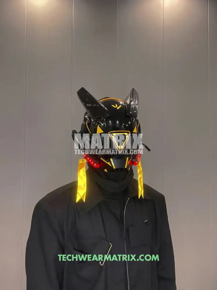 Cyberpunk Helmet Yellow