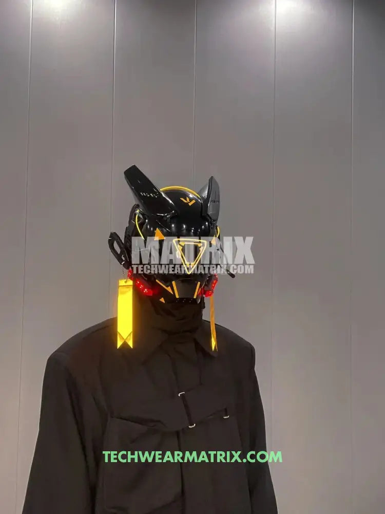 Cyberpunk Helmet Yellow