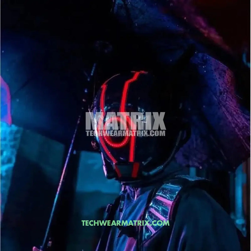 Red Helmet Cyberpunk