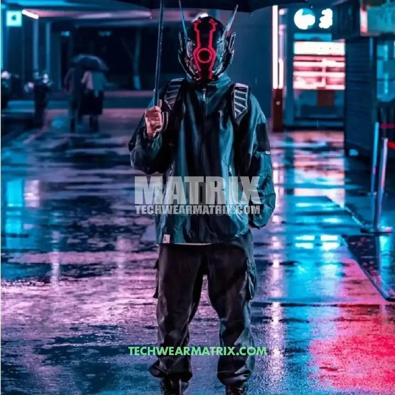 Red Helmet Cyberpunk