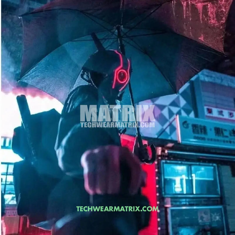 Red Helmet Cyberpunk